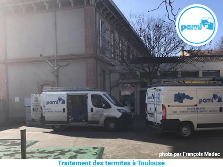 Traitement des termites Toulouse par François Madec, chantier effectué par la Pami, spécialiste du traitement.